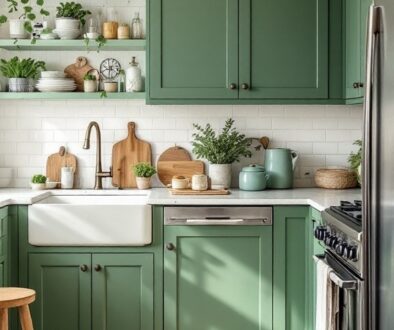 budget-friendly_diy_green_cabinets