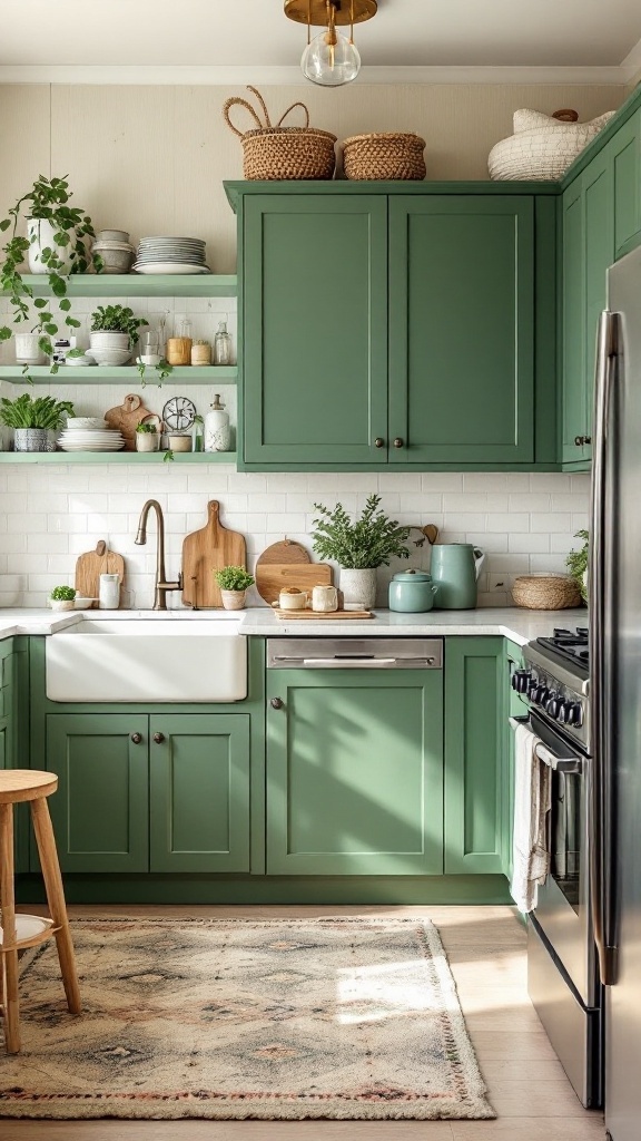 budget-friendly_diy_green_cabinets budget-friendly_diy_green_cabinets